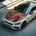 thumbnail image 3 of KUIFORTI Horse Sunset Print Car Hood Cover Windproof Fade-Resistant Can be Washed Auto Hood Protector Exterior Accessories Automotive Decoration Fits Most Sedans SUVs Trucks Pickups, 3 of 7