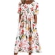 thumbnail image 2 of ICHUANYI ClearanceFashion Women Casual Sexy Round Neck Printing Summer Short Sleeve Pockets Dress(Red, XXL) ICHUANYI WER20232080501901, 2 of 7