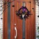 thumbnail image 1 of Halloween Simulation Skull Wreath Christmas Balls Scary Party Decoration Door Hanging Purple Wreath Rattan Circles, 1 of 5