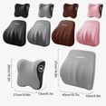thumbnail image 4 of Wisewang Car Headrest Neck Support Pillow Premium Memory Foam Core Adjustable Straps Car Headrest Lumbar Support Daily Commutes Black, 4 of 6