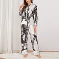 thumbnail image 2 of Balery Cowboy Ride A Horse Conjunto de Pijama con Estampado para Mujer, Conjunto de Dos Piezas con Manga Larga, Ropa de Dormir Suave con Bolsillos, Pijamas Cómodos-Small, 2 of 7