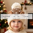 thumbnail image 4 of Wilark Toddler Christmas Hat with Pom Pom Cute Winter Warm Knitted Kids Festival Hat Khaki 1-4 T, 4 of 7