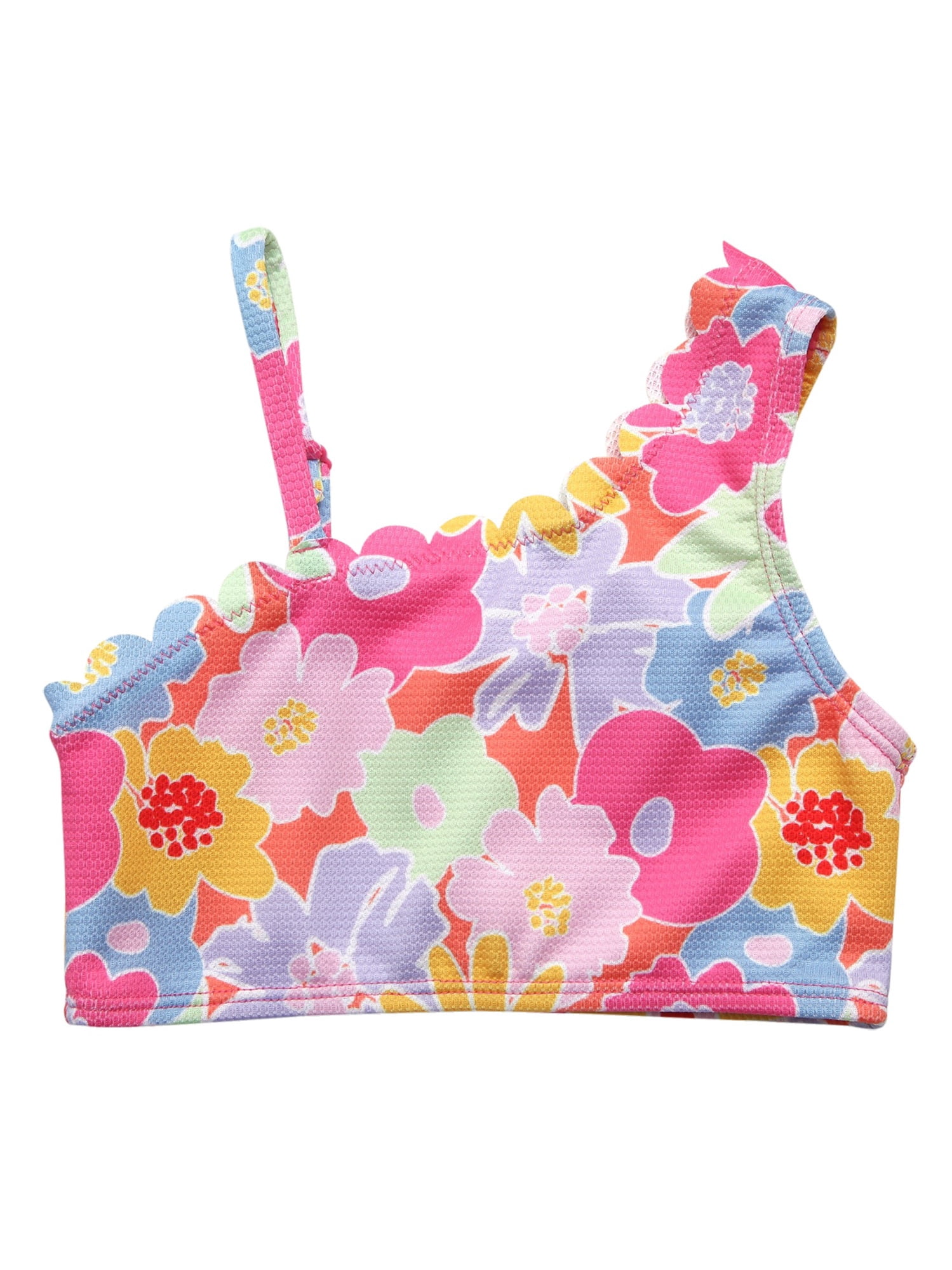 Jessica Simpson Girls' Two-piece Asymmetrical Bikini Swimsuit, Sizes 4-16