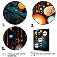 thumbnail image 3 of Designart "Dreams of Cosmic Planets I" Fashion Framed Wall Art - Glam Blue Fantasy Living Room Framed Canvas Art, 3 of 6