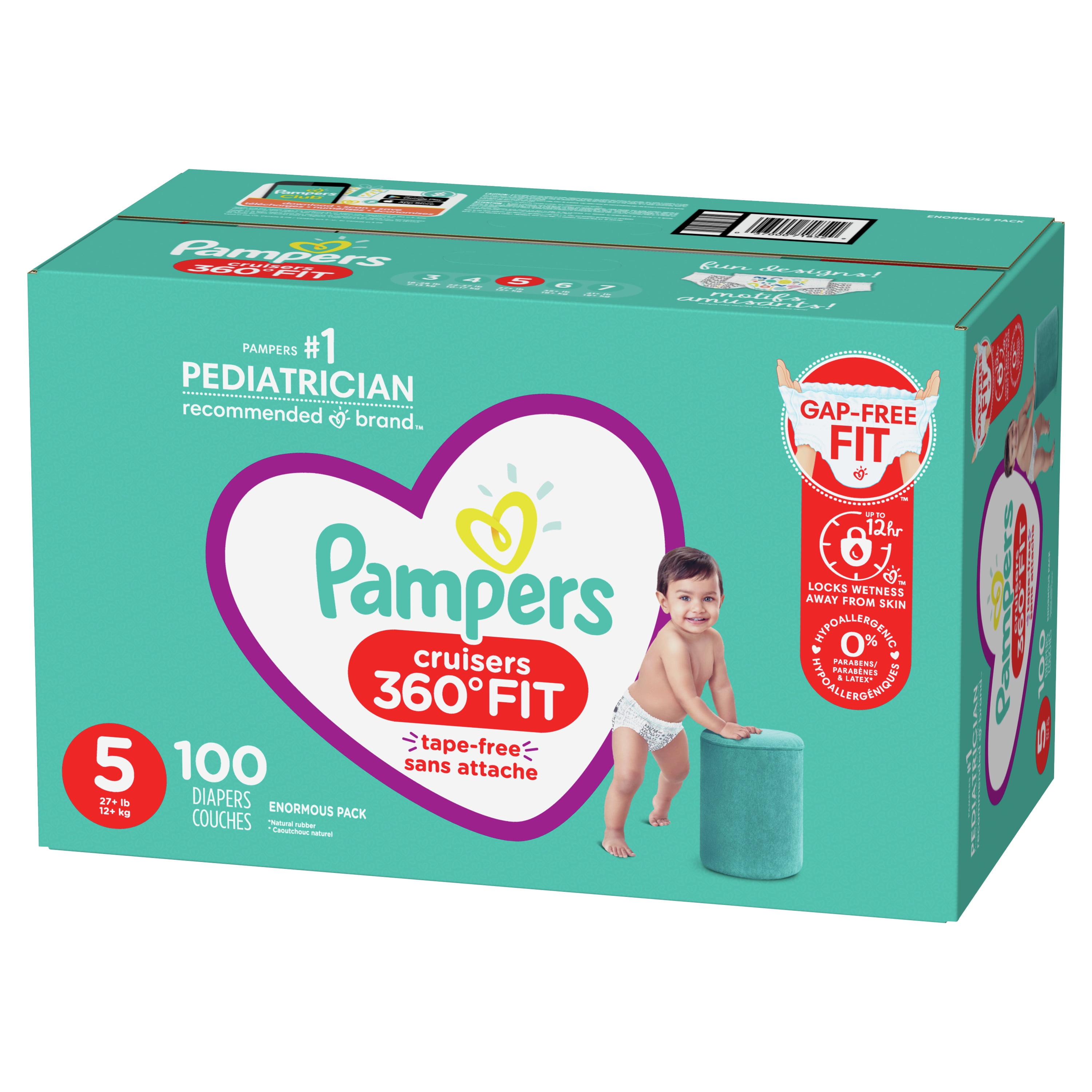 Pampers Cruisers Diapers 360 Size 5, 100 Count (Select for More Options)