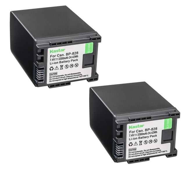 Batería Kastar BP828 para Canon VIXIA HF G30 XA20 XA25 Camcorders 2-Pack