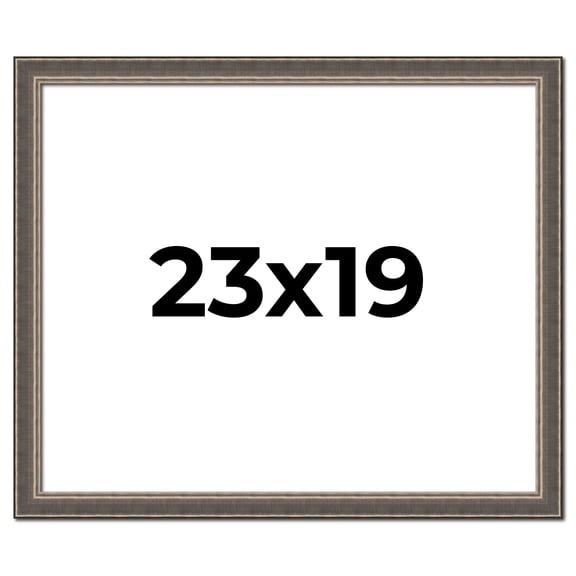 23x19 Frame Silver Real Wood Picture Frame Width 1.25 Inches | Interior Frame Depth 0.5 Inches |