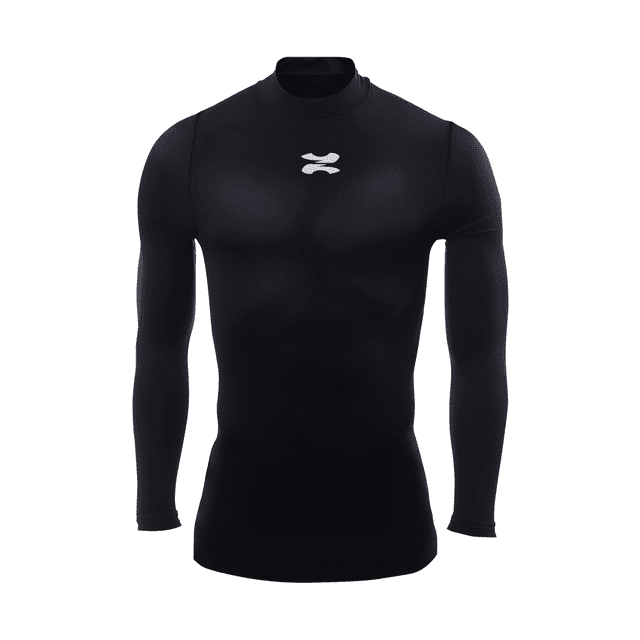 Playera Deportiva Manga Larga Unisex Licra de Compresion Comoda y Fresca negro G ZAPARI Licra Deportiva