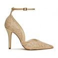 thumbnail image 2 of XYD Women Elegant Pointed Toe Pumps Floral Lace Bridal Ankle Strap Thin High Heels Evening Dress Shoes Size 5 Beige, 2 of 4