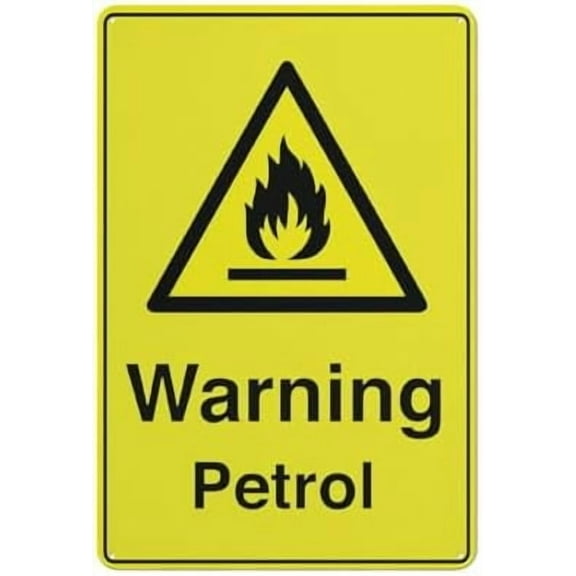 Warning Petrol Farm Sign 12X8 Inch Tin Sign Great For Garden And Yard Wall Decor
