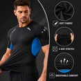 thumbnail image 5 of alpinario Men's Compression T-Shirt Moisture Wicking Breathable Short Sleeve Gym Workout High Elastic Dry Fit Baselayer Rash Guard Running Undershirt, 5 of 9