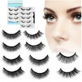 thumbnail image 1 of Pestañas autoadhesivas reutilizables No se necesita pegamento ni delineador de ojos Fácil de aplicar Pestañas postizas estables/antideslizantes Aspecto natural (5 pares), 1 of 5
