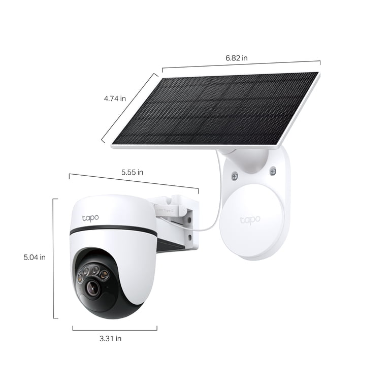 Tapo TCW-90 Security Camera, Wire-Free Installation, 360° AI