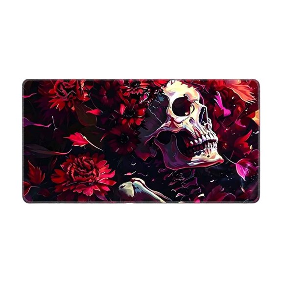 Halloween Decorations Oversized Desk Mat for Gaming and Home Extended Large Pad with Non- Rubber Base Leather for Keyboard and Smooth Gliding Precision Control