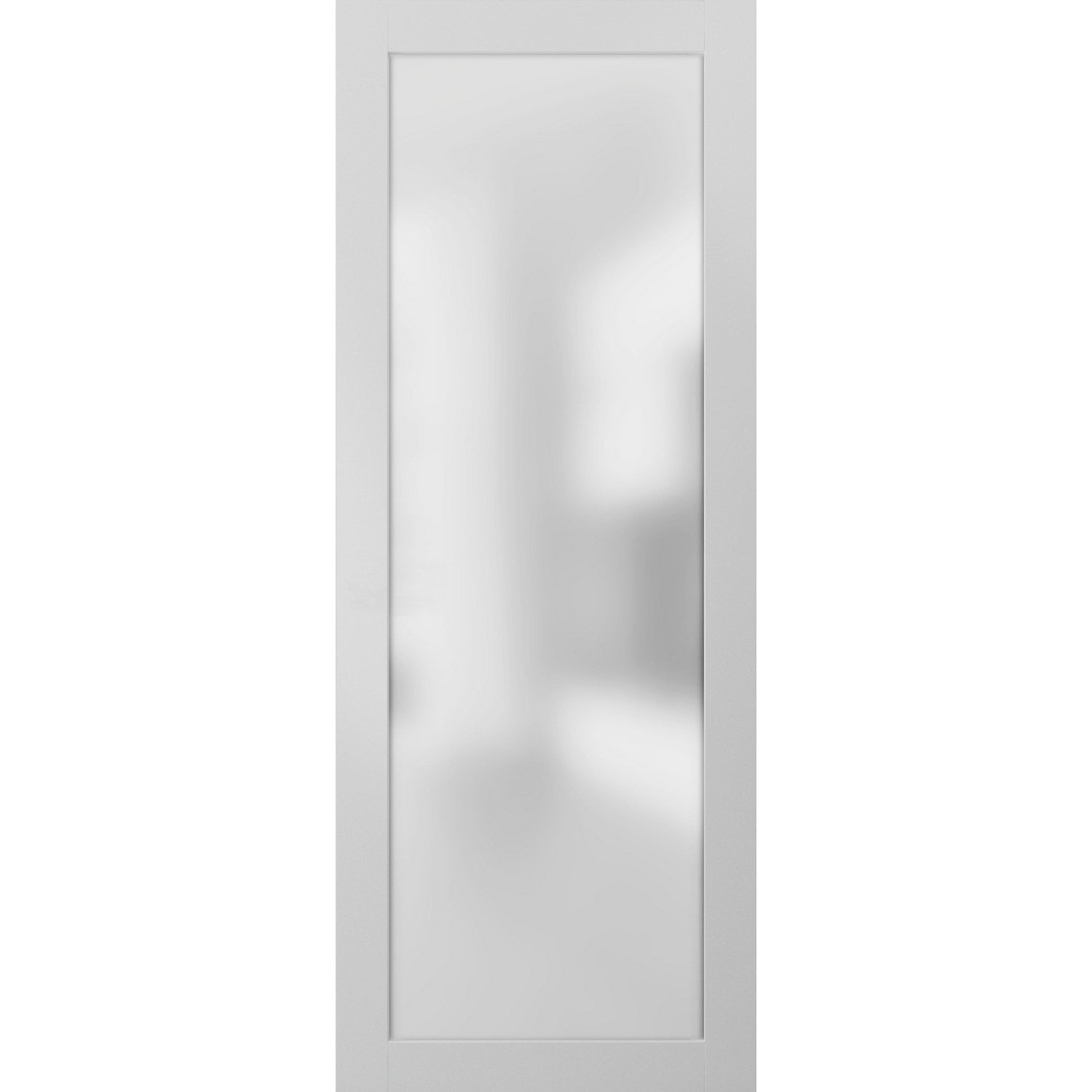Opaque Glass Door Panel Slab 24 X 96 Planum 2102 White Silk Use As Barn Pocket Sliding Closet Solid Wood Core Interior Door Walmart Com Walmart Com