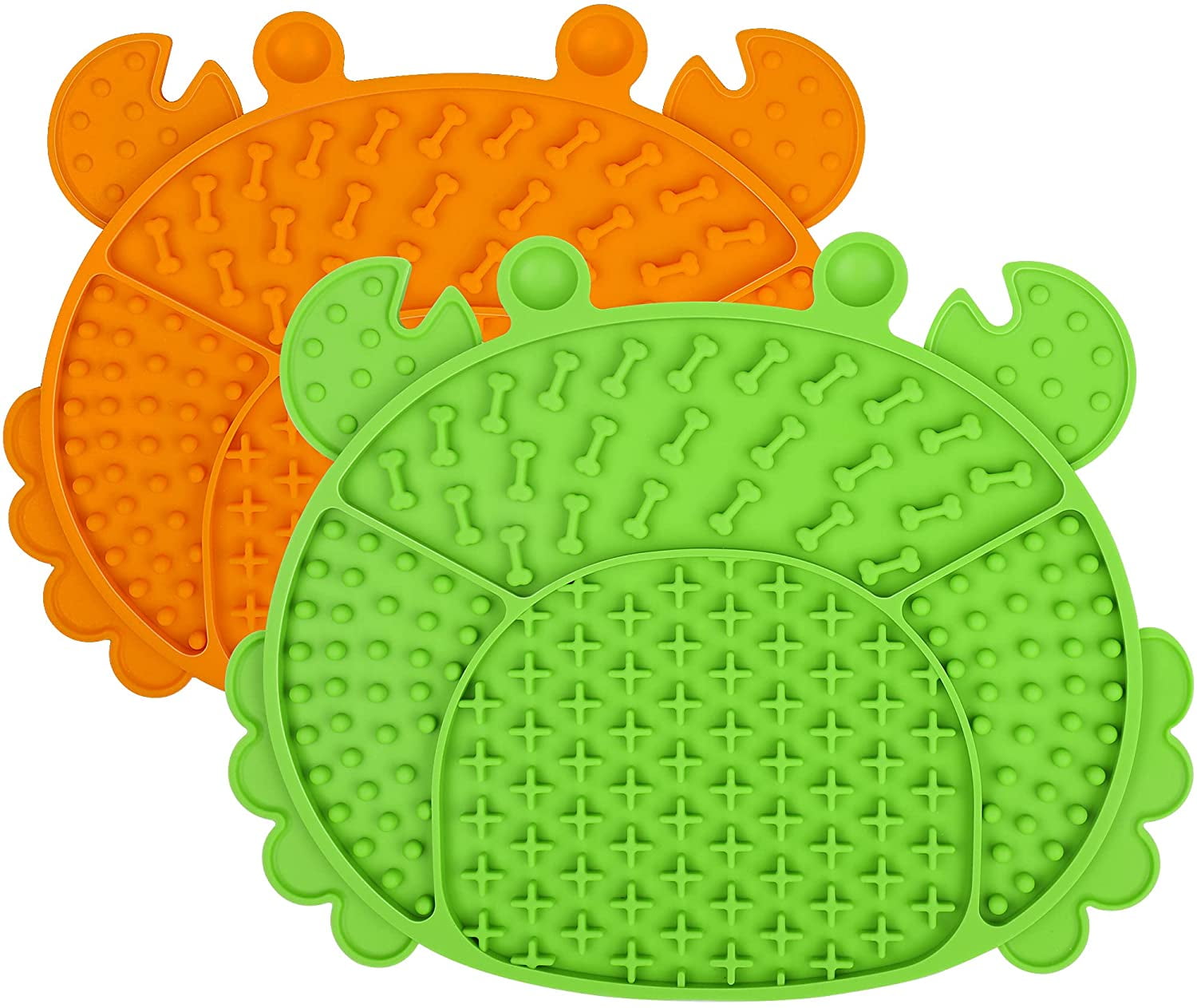 UPSKY Dog Lick Mats 2Pcs Dog Slow Feeder Bowls Licking Mat Training