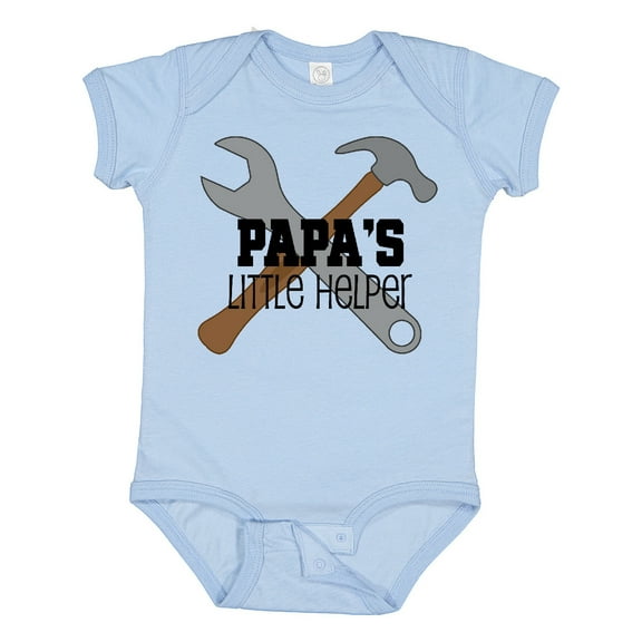 Inktastic Papa's Little Helper Boys Baby Bodysuit