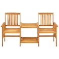 thumbnail image 2 of vidaXL Garden Chairs with Tea Table and Cushions Solid Acacia Wood, 2 of 5