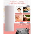 thumbnail image 5 of Beige Ombre Yoga Towel for Hot Yoga Non Slip, White Gradient Modern Abstract Art Yoga Mat Towel Absorbent Yoga Sweat Towels Microfiber Hot Yoga Blanket for Bikram Pilates 26"x70", 5 of 7