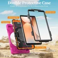 thumbnail image 7 of Case for Samsung Galaxy Tab A11 8.7 inch 2025 SM-X130 X133 X135 Shockporoof Cover with Pencil Holder Rotating Hand Strap & Stand Shoulder Strap, Universal Stylus Pen, 7 of 7