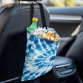 thumbnail image 4 of Yuyamidu Blue Whilpool Tie Dye Car Garbage Bags Hanging Vehicle Trash Bags Bins Accessory Foldable Car Trash Can Portable Auto Garbage Bag Fit SUV Truck Sedan, 4 of 7