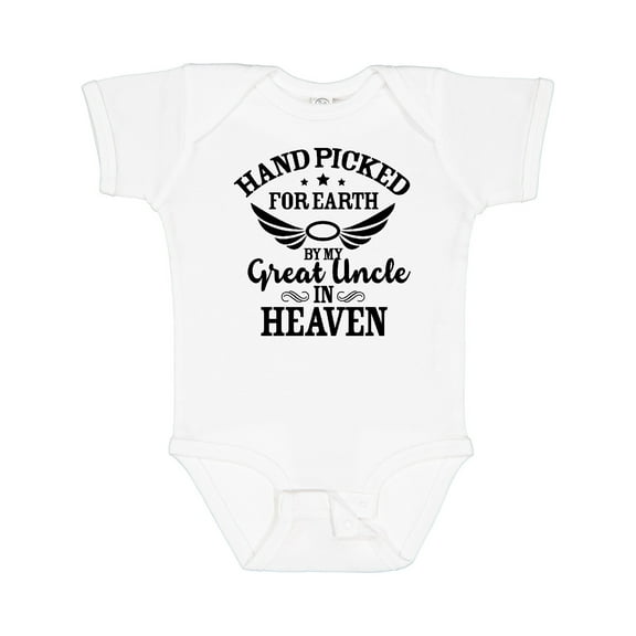 Inktastic Handpicked for Earth by My Great Uncle in Heaven Boys or Girls Baby Bodysuit