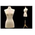 thumbnail image 2 of (JF-F2/4W+BS-01NX) Roxy Display New White Female Dress Form Body Form with Base and Necktop Size 2-4 34" 22" 34" (BS-01NX, White), 2 of 5