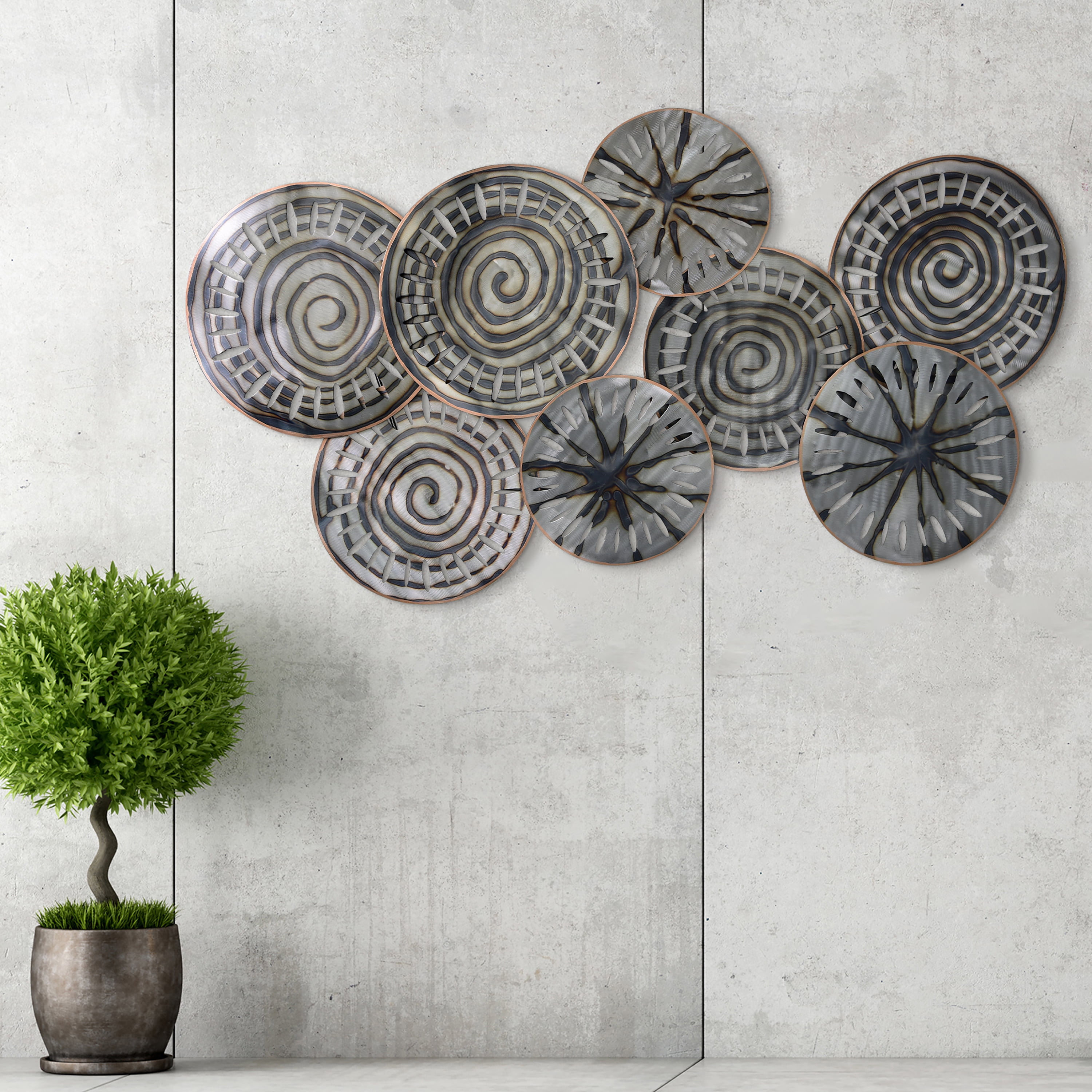 Empire Art Direct ADM-6096-2550-R Nautica Hand Painted Etched Metal Wall Sculpture