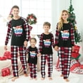 thumbnail image 2 of Pijamas familiares navideños a juego, conjuntos de pijamas de manga larga, árbol de Julio, negro, 2 of 3