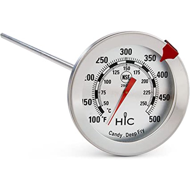 HIC Roasting Deep Fry Candy Jelly Thermometer, Large EasyRead Face
