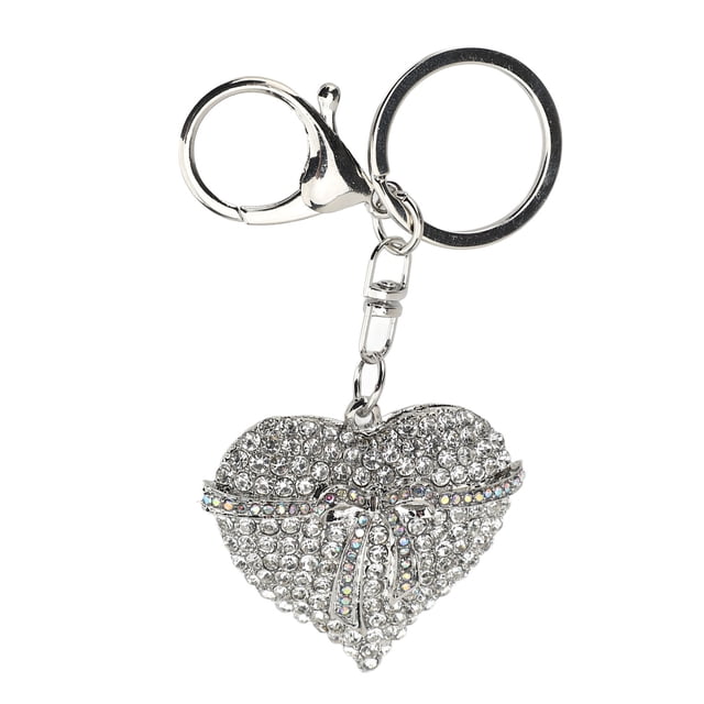 Lindo Llavero De Decoración De Cartera De Corazón, Artesanía Exquisita Liviana Y Conveniente Cadena De Llave En Forma De Corazón Para Suministros De Automóviles De Bolsos