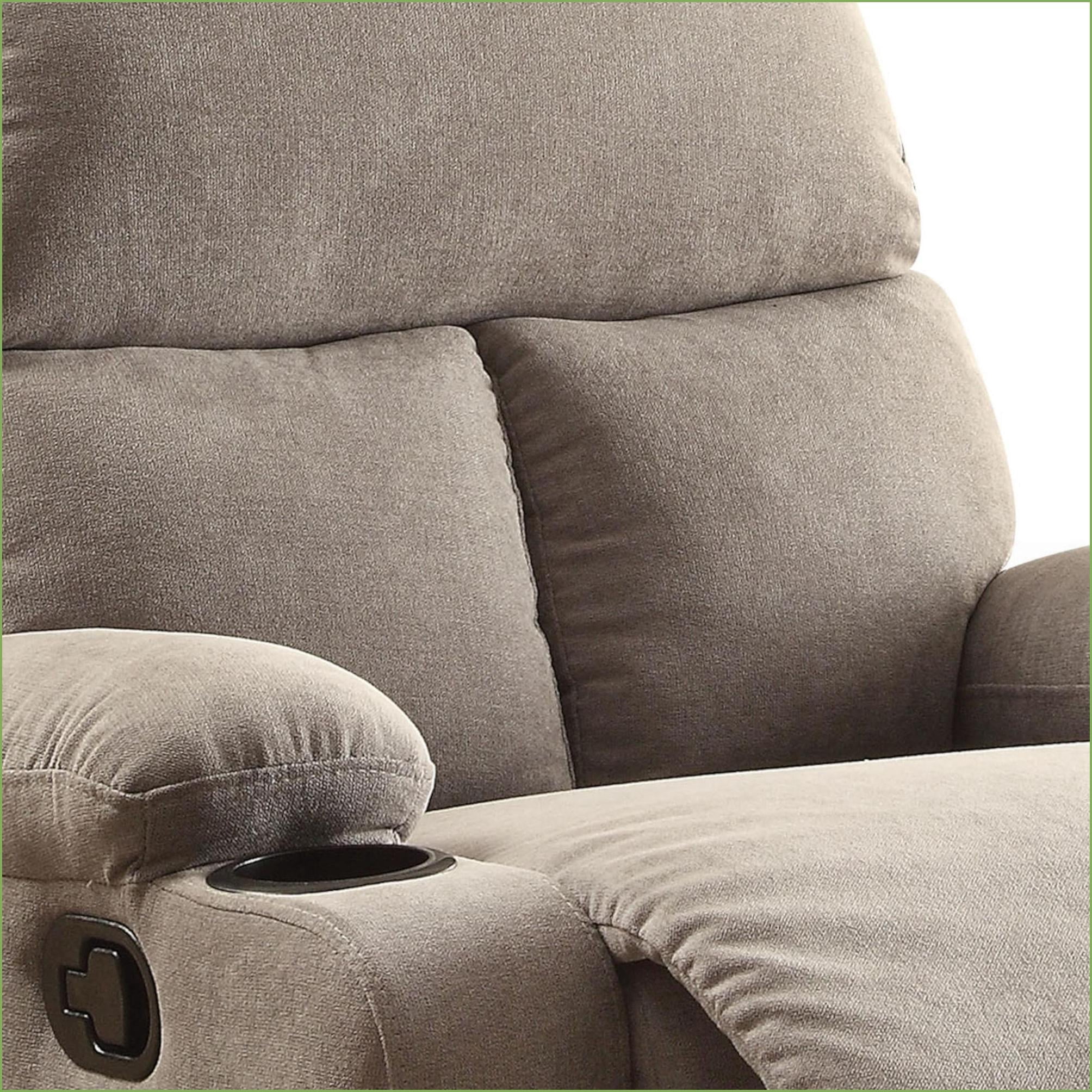 Recliners with Cup Holder, Charcoal Gray Linen Motion Recliner | Charcoal Gray | Linen+Metal
