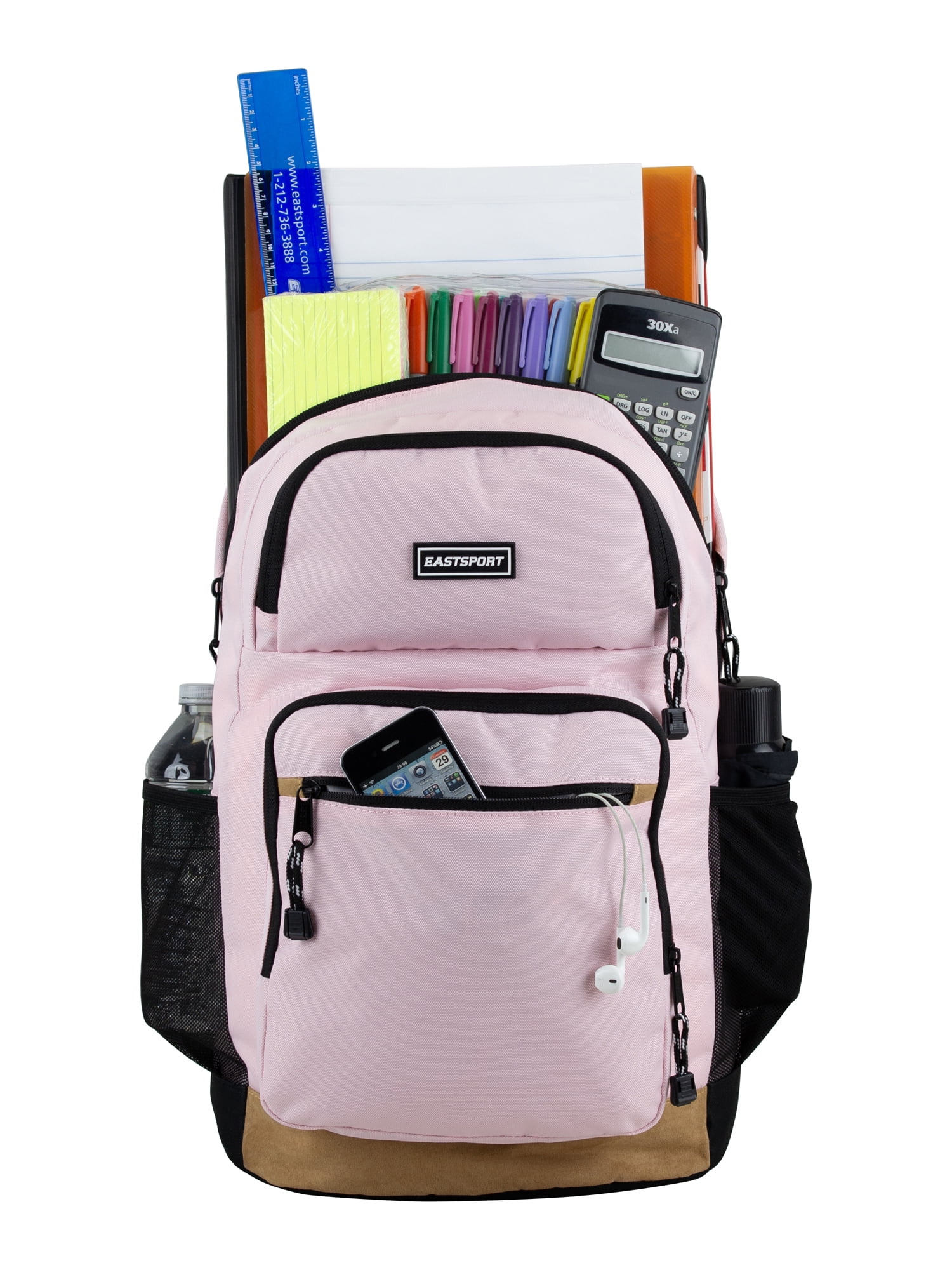 Eastsport Unisex Essential Backpack, Sand Rose/Suede