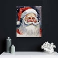 thumbnail image 4 of Face Canvas Wall Art Print, Jolly Old Saint Nick, Christmas Artwork,, 4 of 4
