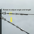 thumbnail image 6 of Uxcell 4-Pack Turnbuckle Hook and Eye, M5 Stainless Steel Heavy Turnbuckles Wire Rope Tension Adjustable Tension, 6 of 7