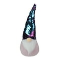 thumbnail image 7 of Northlight Gnome with Flip Sequin Hat Christmas Decoration - 17.5" - Purple and Blue, 7 of 7