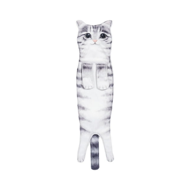 Toalla de mano colgante con simulación de gatos, toalla absorbente para lavarse la cara, toallas de mano