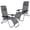 Grey, variant on Adjustable Chair Set of 2, Textilene Outdoor Folding Lounge Chair with Removable Pillow, Portable Lightweight Patio Recliners for Pool Yard Beach Lawn, Grey