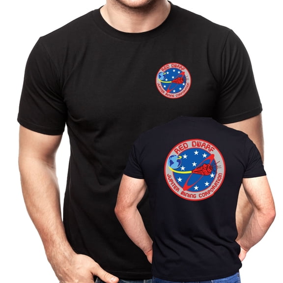 Red Dwarf Patch Design Double Sided Adult Shirt-Large