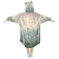 thumbnail image 2 of FORMRS Wearable Blanket Hoodie with Sleeves for Kids Cozy Flannel Sweatshirt, Night Deer, 2 of 7
