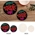 thumbnail image 4 of SKYSONIC Never Give Up Pot Holders Trivets, 2 Pcs Heat Resistant Trivets,Quote Cotton Thread Weave Mats for Hot Pads Pans Pot Bowl Teapot for Kitchen Decor, 4 of 7