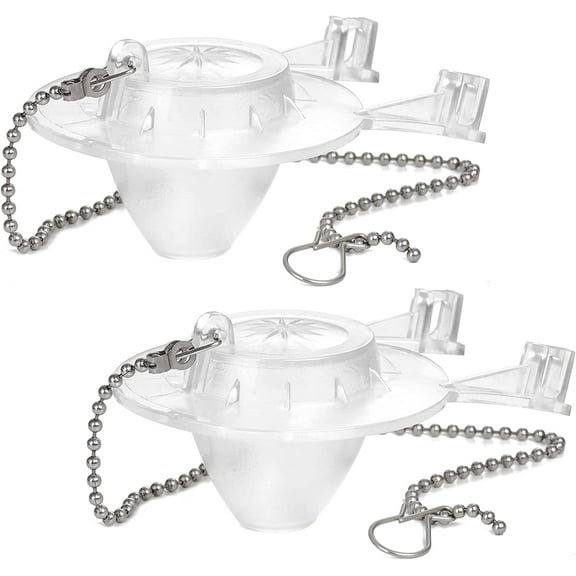 Toilet Flapper Replacement Compatible with Gerber 99-647 2 Pack, 2 Inch Toilet Flapper with Stainless Chain and Hook, Easy to Install