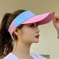 thumbnail image 4 of MEICHEN Topless Visor Hats for Women and Men,Casual Fashion Solid Adjustable Outdoor Breathable Sun Hat,Women's Accessories Visors Pink, 4 of 5