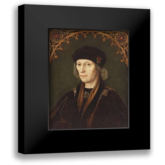 Flemish School 12x14 Black Modern Framed Museum Art Print Titled - Portrait of King Henry VII