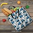 thumbnail image 5 of Hirioo Blue Excavator for Tote Bag for Women, Quilted Shoulder Bag with Zipper, Large Capacity Handbags for Casual, Travel, Work, 5 of 7