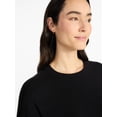 thumbnail image 5 of Time and Tru Women's Crewneck Sweater with Long Sleeves, Lightweight, Sizes XS-XXXL, 5 of 6