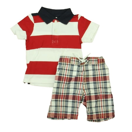 

Pre-owned Gymboree Girls Red | White | Navy Apparel Sets size: 12-18 Months