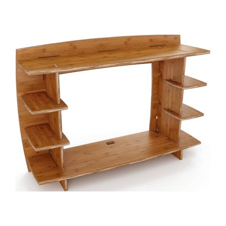 UPC: 0899757001855 | Legare Furniture No Tools Assembly 36-Inch Desk Hutch  Amber Bamboo