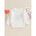 thumbnail image 4 of Suealasg Baby Girls Valentine´s Day Knit Sweater Newborn Long Sleeve Heart Print Sweater 3M 6M 9M 12M 18M Toddler Girls Winter Loose Fit Pullover Sweater, 4 of 9