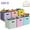 Dual Handle-B-Multi-color, variant on WERSEON 6 Pack Cube Storage Bins, 11 Inch Sturdy Collapsible Fabric Storage Cubes for Organizing Closet, Toys, Books,Storage Baskets for Shelves, Kids Room